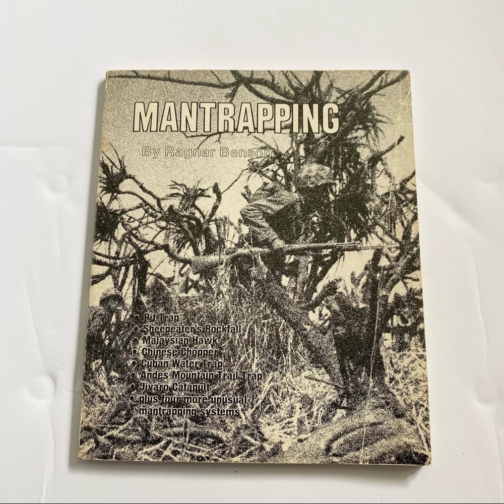 Vintage Mantrapping Softcover Book 1981 Ragner Benson Out of Print
